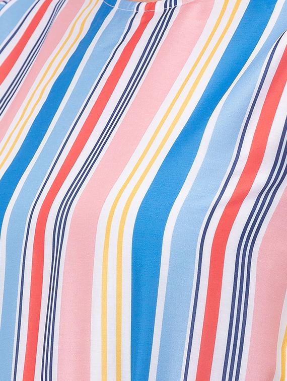 tie front striped a-line dress - 17264061 - Zoom Image - 5