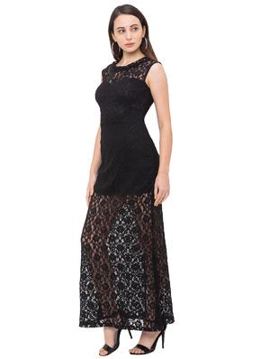 cut out back laced maxi dress - 17264066 - Standard Image - 2