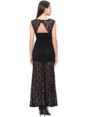 cut out back laced maxi dress - 17264066 - Standard Image - 3