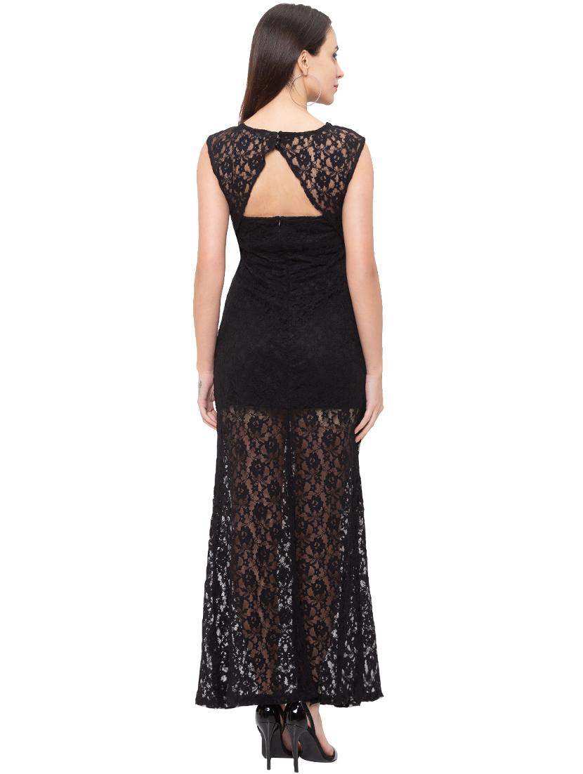 cut out back laced maxi dress - 17264066 - Zoom Image - 3