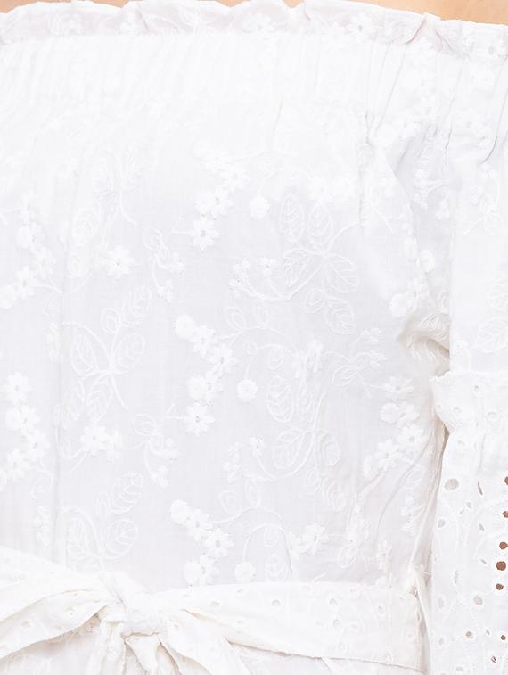 off shoulder schiffli a-line dress - 17264072 - Zoom Image - 5