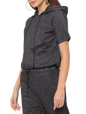hooded neck drawstring waist jumpsuit - 17264119 - Standard Image - 4