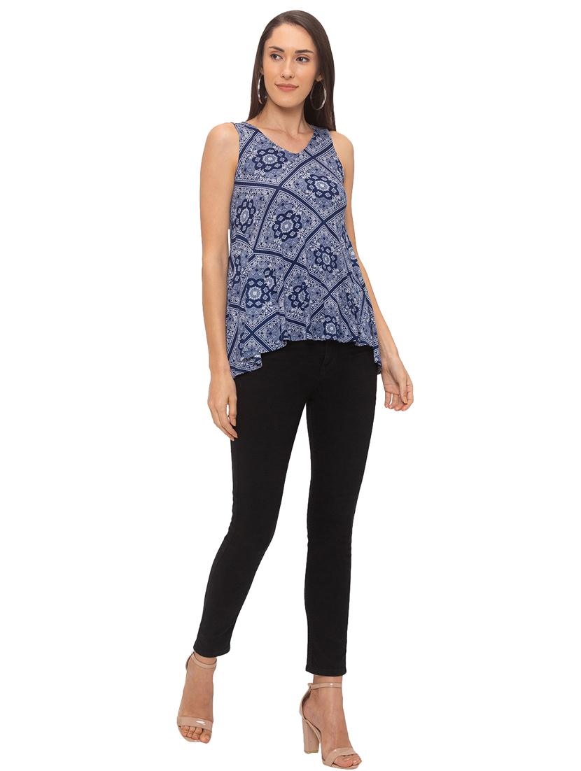 floral asymmetric top - 17264197 - Zoom Image - 4