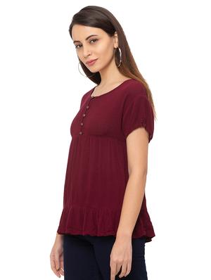 styled back solid top - 17264200 - Standard Image - 2