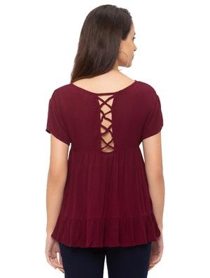 styled back solid top - 17264200 - Standard Image - 3