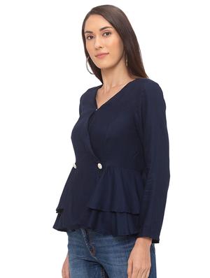 v-neck peplum top - 17264213 - Standard Image - 2