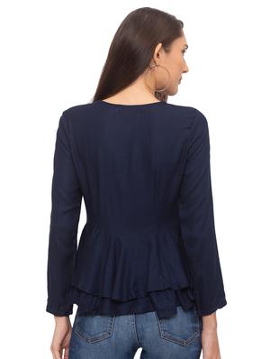 v-neck peplum top - 17264213 - Standard Image - 3
