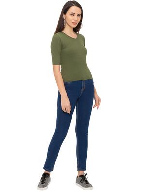 round neck textured top - 17264222 - Standard Image - 4