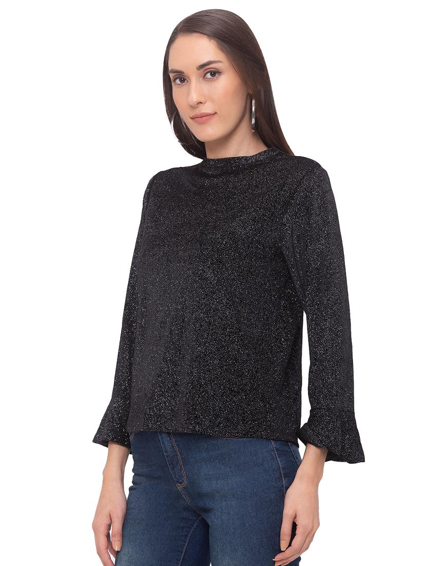 flute sleeves shimmer top - 17264245 - Zoom Image - 2