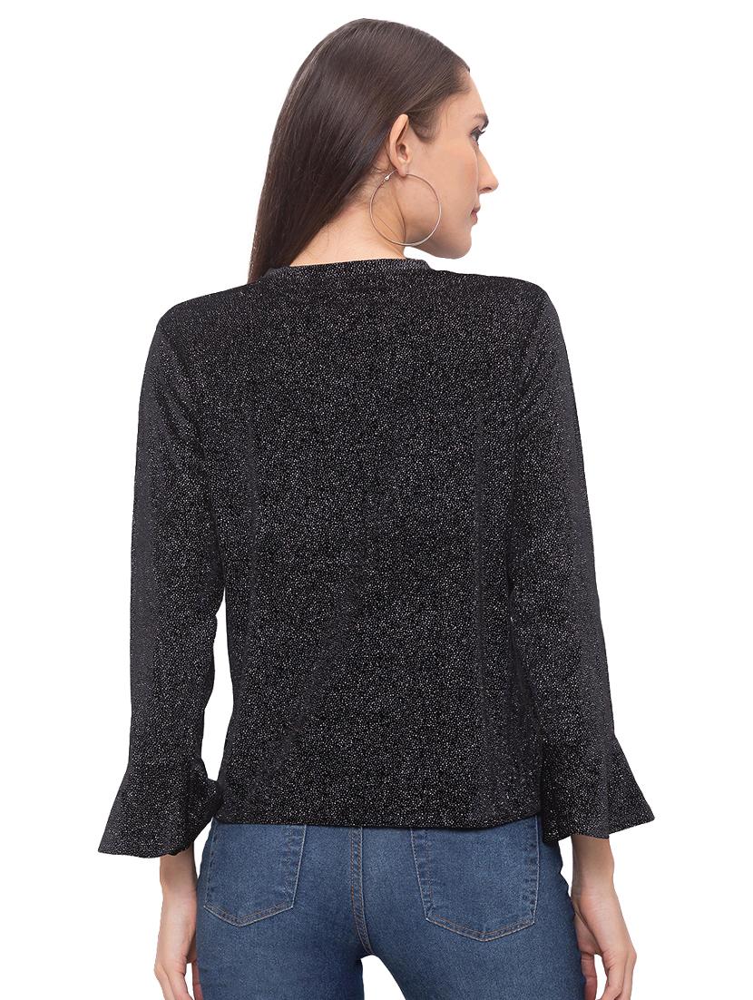 flute sleeves shimmer top - 17264245 - Zoom Image - 3