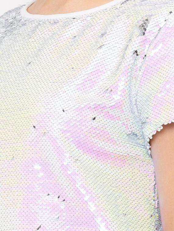 round neck sequined top - 17264275 - Zoom Image - 5