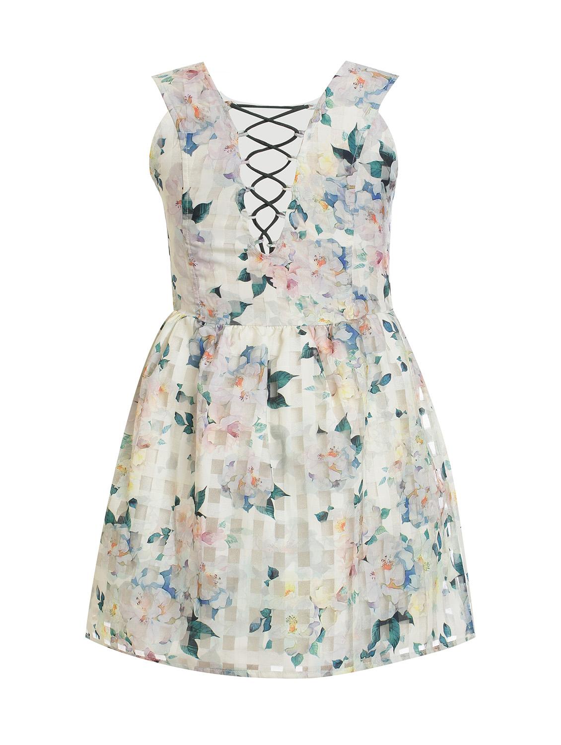 white silk blend frock - 17264404 - Zoom Image - 2