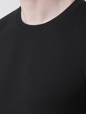 black solid t-shirt - 17264515 - Standard Image - 5