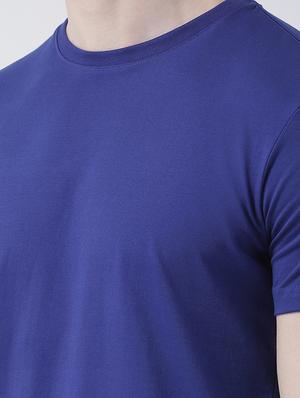 blue solid t-shirt - 17264519 - Standard Image - 5