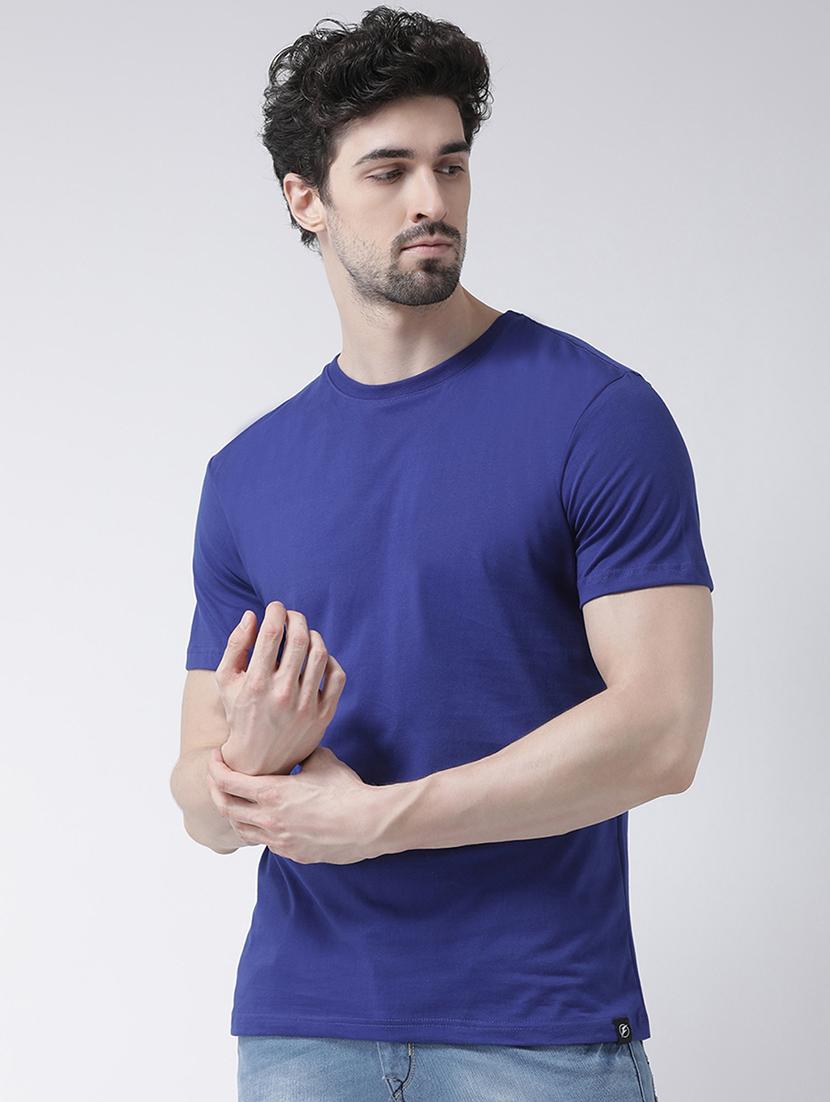 blue solid t-shirt - 17264519 - Zoom Image - 1