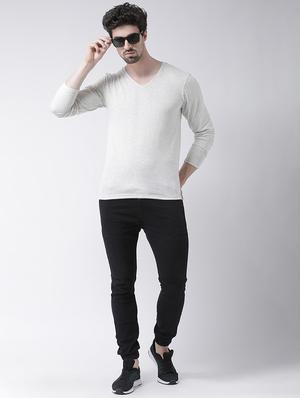 grey solid t-shirt - 17264531 - Standard Image - 4