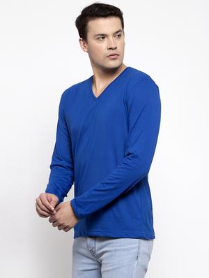 blue solid t-shirt - 17264532 - Standard Image - 2