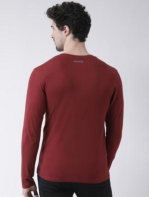 maroon solid t-shirt - 17264535 - Standard Image - 4