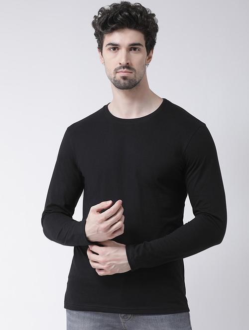 black solid t-shirt - 17264551 - Standard Image - 1