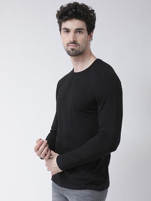black solid t-shirt - 17264551 - Standard Image - 2