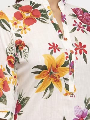 floral straight kurta - 17264645 - Standard Image - 5
