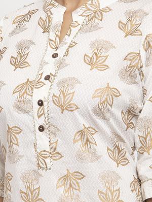 foil print straight kurta - 17264650 - Standard Image - 5