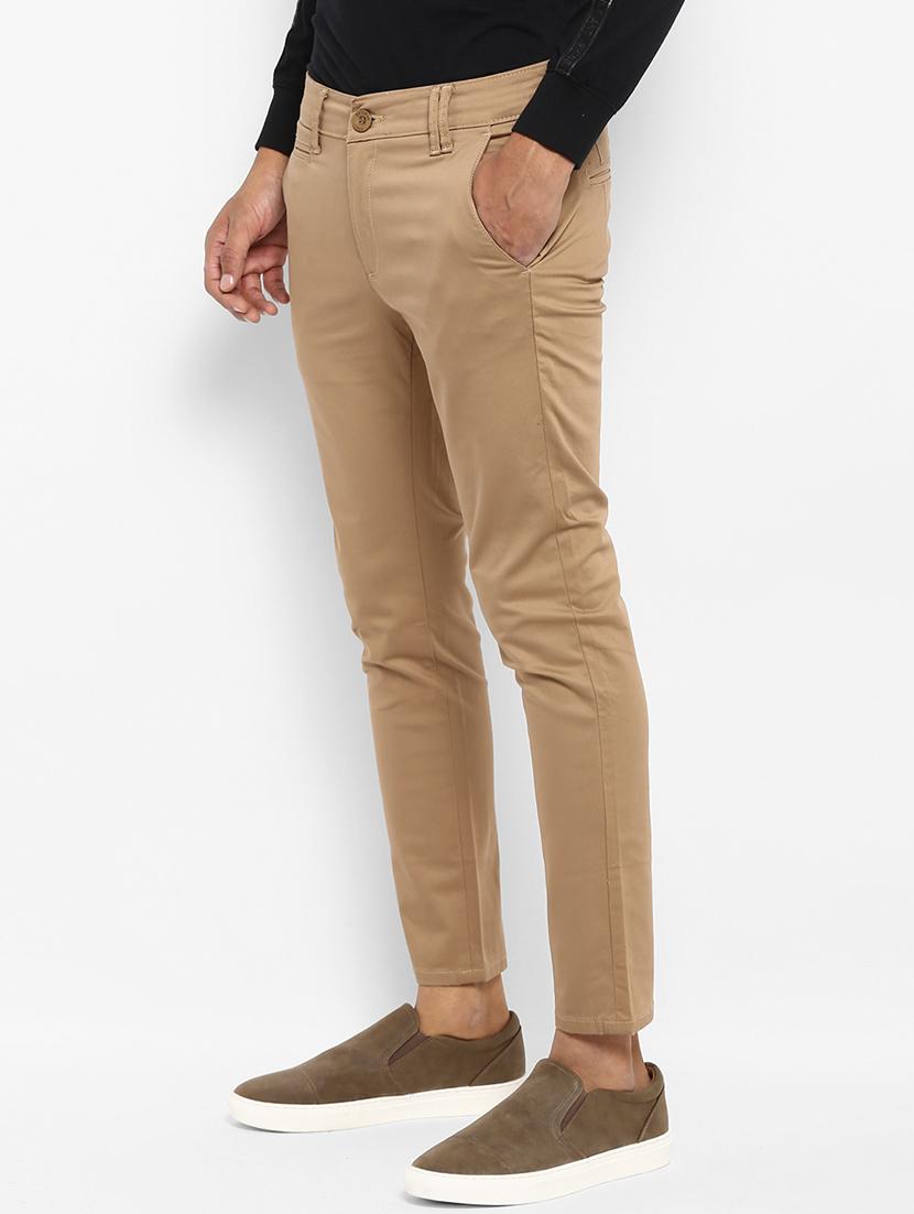 beige solid chinos - 17264666 - Zoom Image - 2