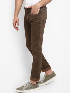 brown printed denim jeans - 17264667 - Standard Image - 2