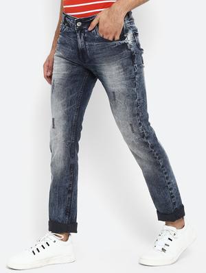blue heavy washed ripped denim jeans - 17264674 - Standard Image - 2