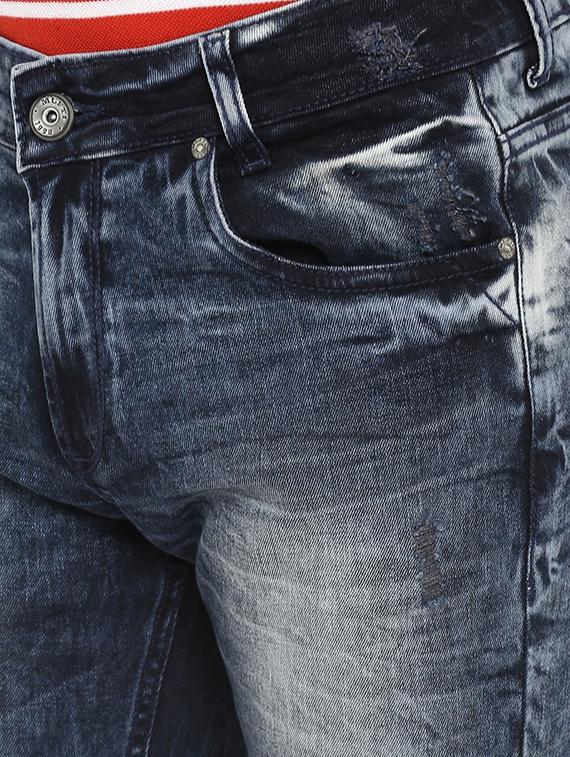 blue heavy washed ripped denim jeans - 17264674 - Zoom Image - 5