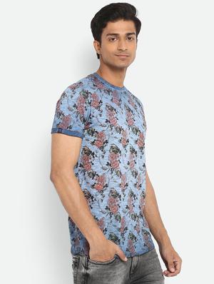 blue printed t-shirt - 17264683 - Standard Image - 2