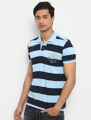 blue striped polo t-shirt - 17264697 - Standard Image - 2