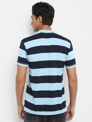 blue striped polo t-shirt - 17264697 - Standard Image - 3