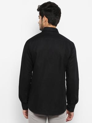 black solid casual shirt - 17264712 - Standard Image - 3