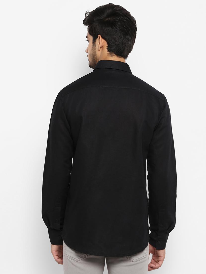 black solid casual shirt - 17264712 - Zoom Image - 3
