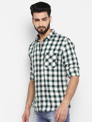 green checkered casual shirt - 17264724 - Standard Image - 2