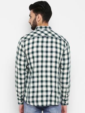 green checkered casual shirt - 17264724 - Standard Image - 3