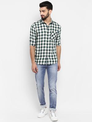 green checkered casual shirt - 17264724 - Standard Image - 4