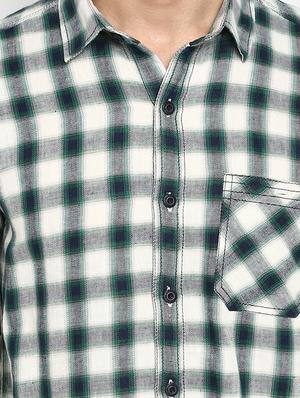 green checkered casual shirt - 17264724 - Standard Image - 5