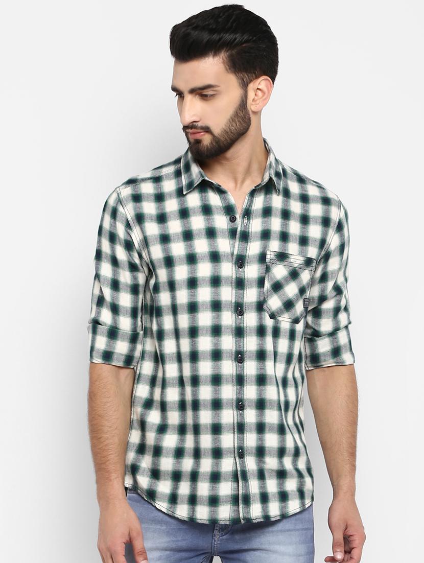 green checkered casual shirt - 17264724 - Zoom Image - 1