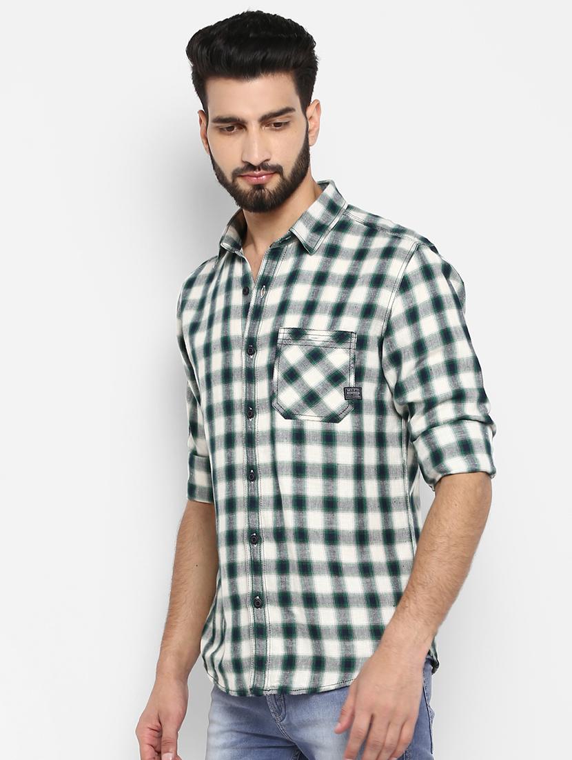 green checkered casual shirt - 17264724 - Zoom Image - 2