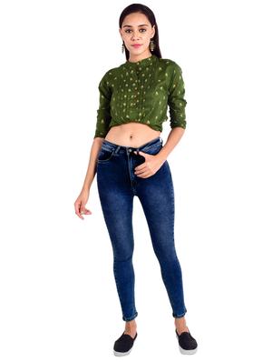 high rise ankle length jeans - 17265045 - Standard Image - 4