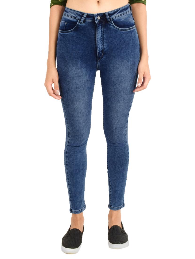 high rise ankle length jeans - 17265047 - Zoom Image - 1