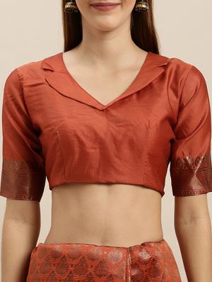 self design banarasi saree with blouse - 17265115 - Standard Image - 3