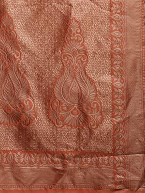 self design banarasi saree with blouse - 17265115 - Standard Image - 4