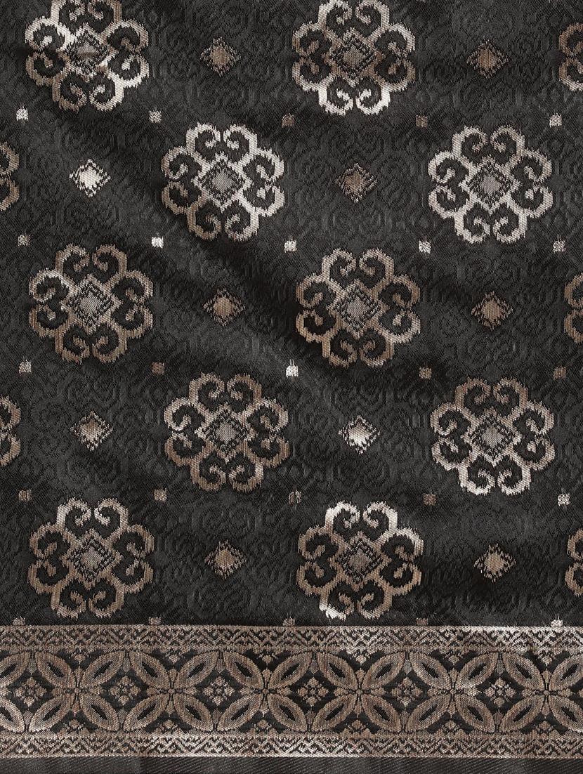 self design banarasi saree with blouse - 17265149 - Zoom Image - 5