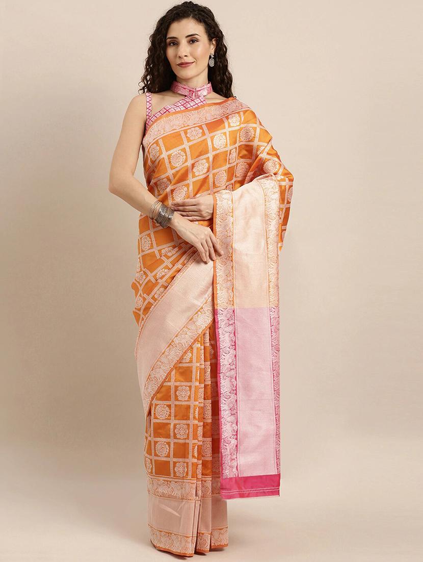self design patola saree with blouse - 17265154 - Zoom Image - 1