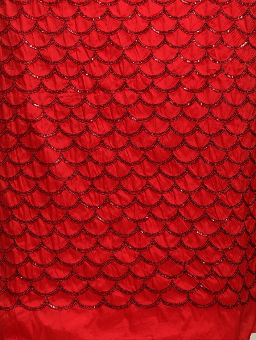 ruffle fusion saree with blouse - 17265173 - Zoom Image - 4