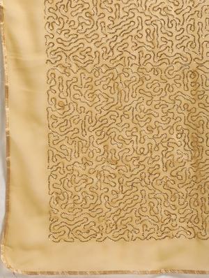 solid sequin saree with blouse - 17265185 - Standard Image - 4