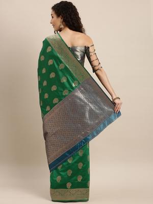 self design banarasi saree with blouse - 17265200 - Standard Image - 2